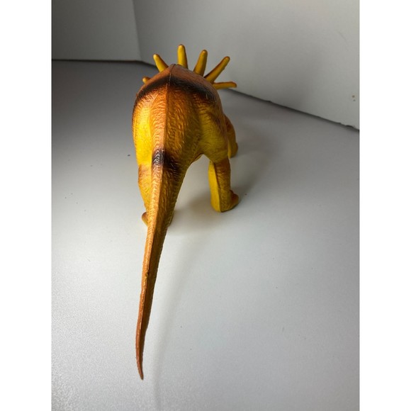 Vintage Imperial Dinosaur Toy Styracosaurus Figure 10.5" 1985 Rubber Dino - Picture 6 of 8
